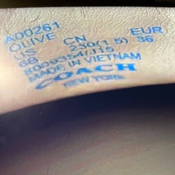 COACH Olive Signature Embossed Canvas Flat Loafers Black/Gray Brand New Sz 6B - Picture 12 of 16